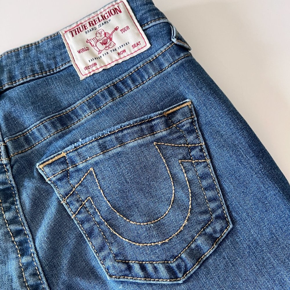 TRUE RELIGION Women's "Halle" Raw Hem Skinny Crop Jeans 27 NWT - Picture 6 of 11
